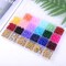 1280pcs 6mm Glass Beads for Bracelets, Bracelet Making Kit 24 Style Crystal Beads for Jewelry Making Round Beads DIY Crafts with Spacer Beads Charms Accessories